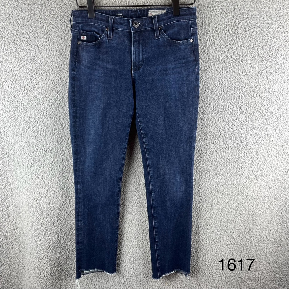 Ag Adriano Goldschmied Dark Blue Ankle Crop Jeans